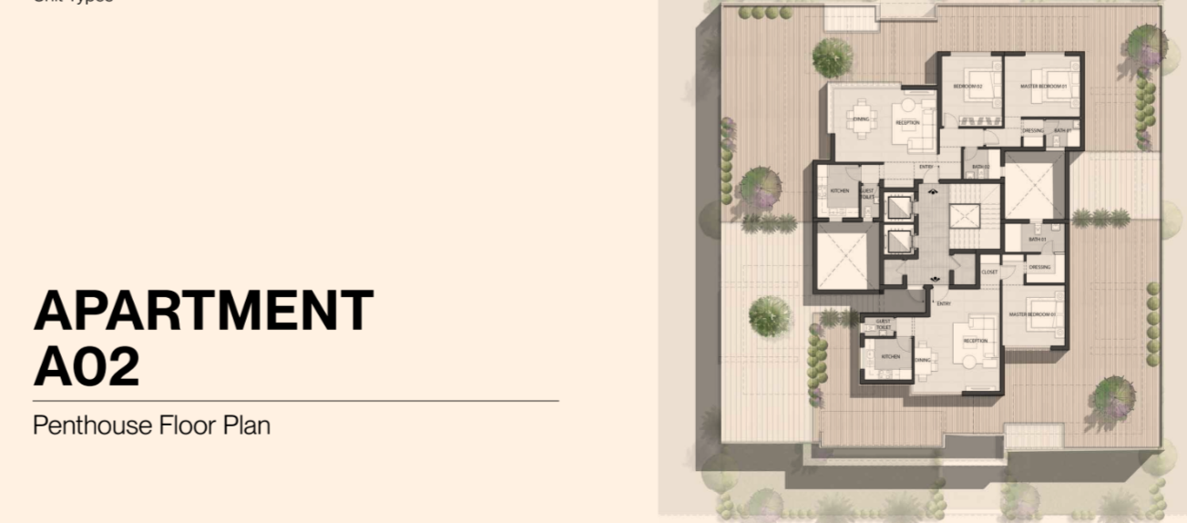 FLOOR PLAN TYPE (A) PENTHOUSE